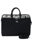 BBERRY Black label Hand Bag Canvas 2way Black Auth 70792