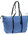 PRD Boston Bag Nylon Light Blue Black Auth 71856