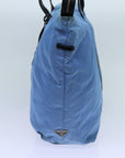 PRD Boston Bag Nylon Light Blue Black Auth 71856