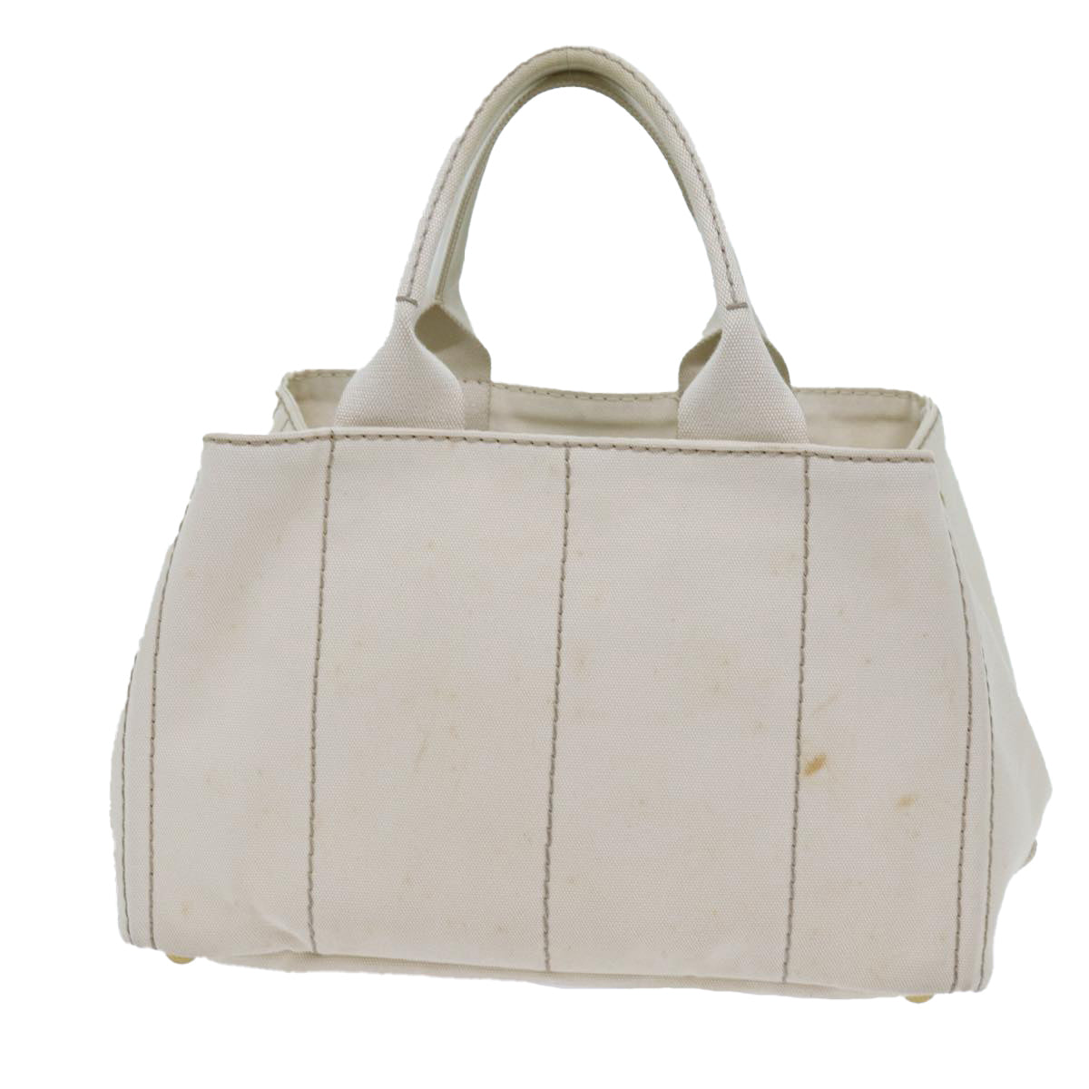 PRD Canapa MM Hand Bag Canvas White Auth 71877