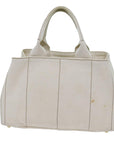 PRD Canapa MM Hand Bag Canvas White Auth 71877