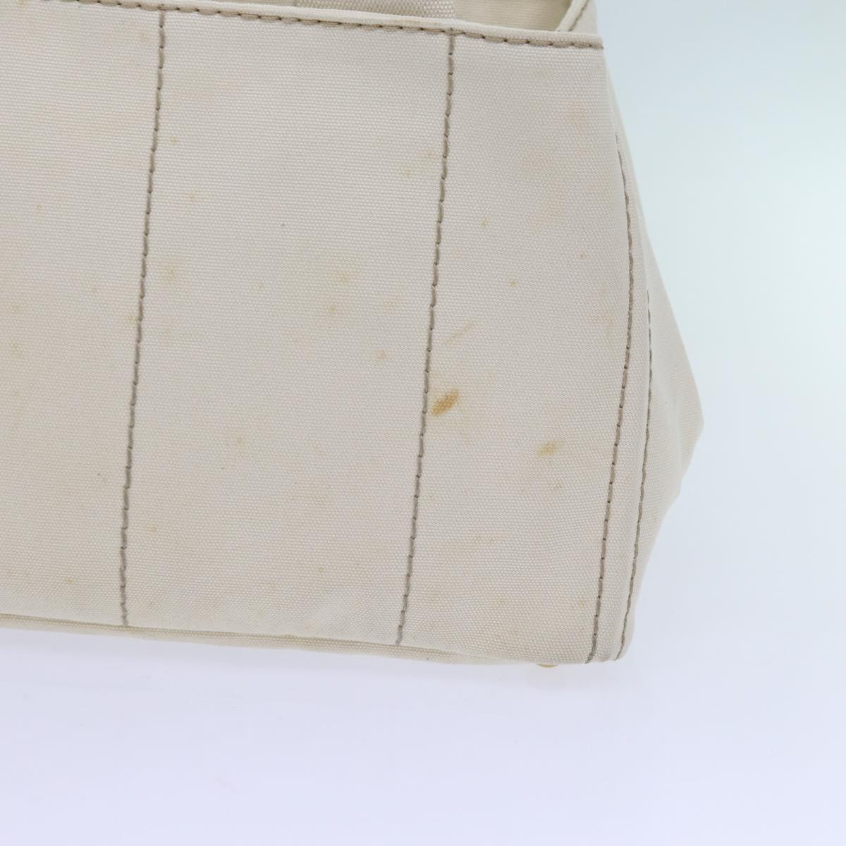 PRD Canapa MM Hand Bag Canvas White Auth 71877