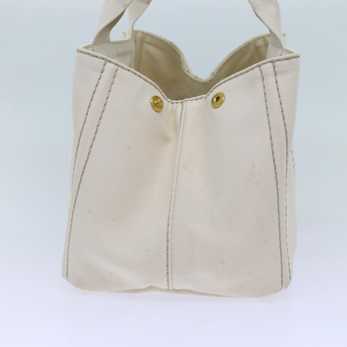 PRD Canapa MM Hand Bag Canvas White Auth 71877