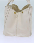 PRD Canapa MM Hand Bag Canvas White Auth 71877