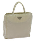 PRD Hand Bag Nylon Beige Auth 72007