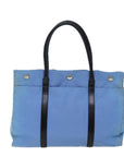 PRD Hand Bag Nylon Light Blue Black Auth 72011