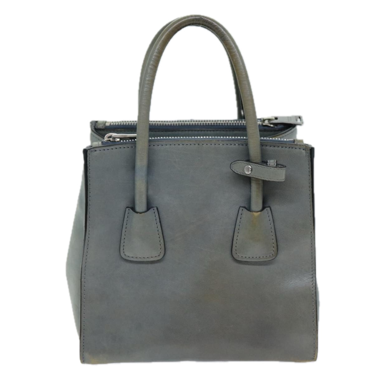 PRD Hand Bag Leather 2way Gray Auth 72026