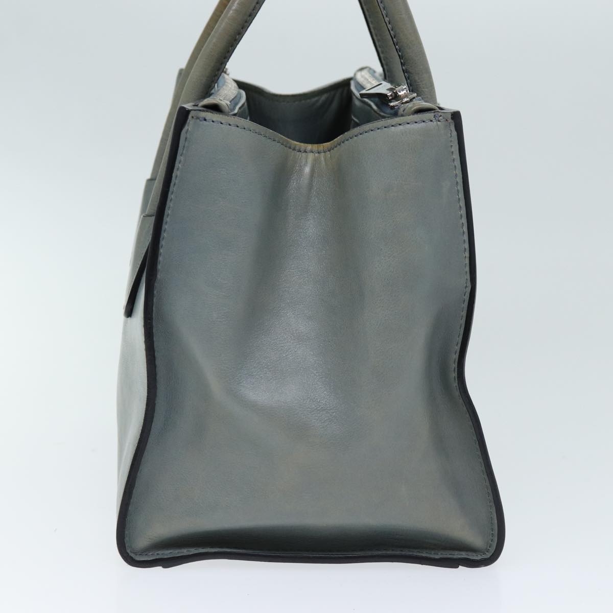 PRD Hand Bag Leather 2way Gray Auth 72026