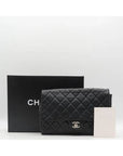 A65051 Black Caviar TIMELESS Classic Chain Flap Clutch and Shoulder Bag CH