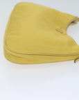 PRD Chain Shoulder Bag Nylon Yellow Auth 72424