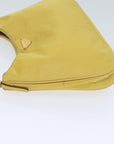 PRD Chain Shoulder Bag Nylon Yellow Auth 72424