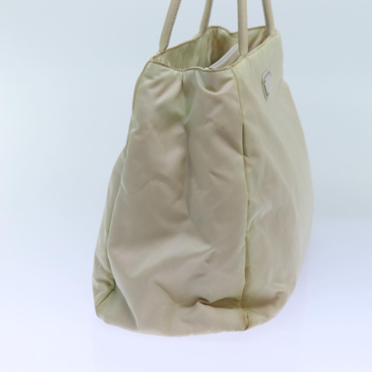 PRD Hand Bag Nylon Beige Auth 72704
