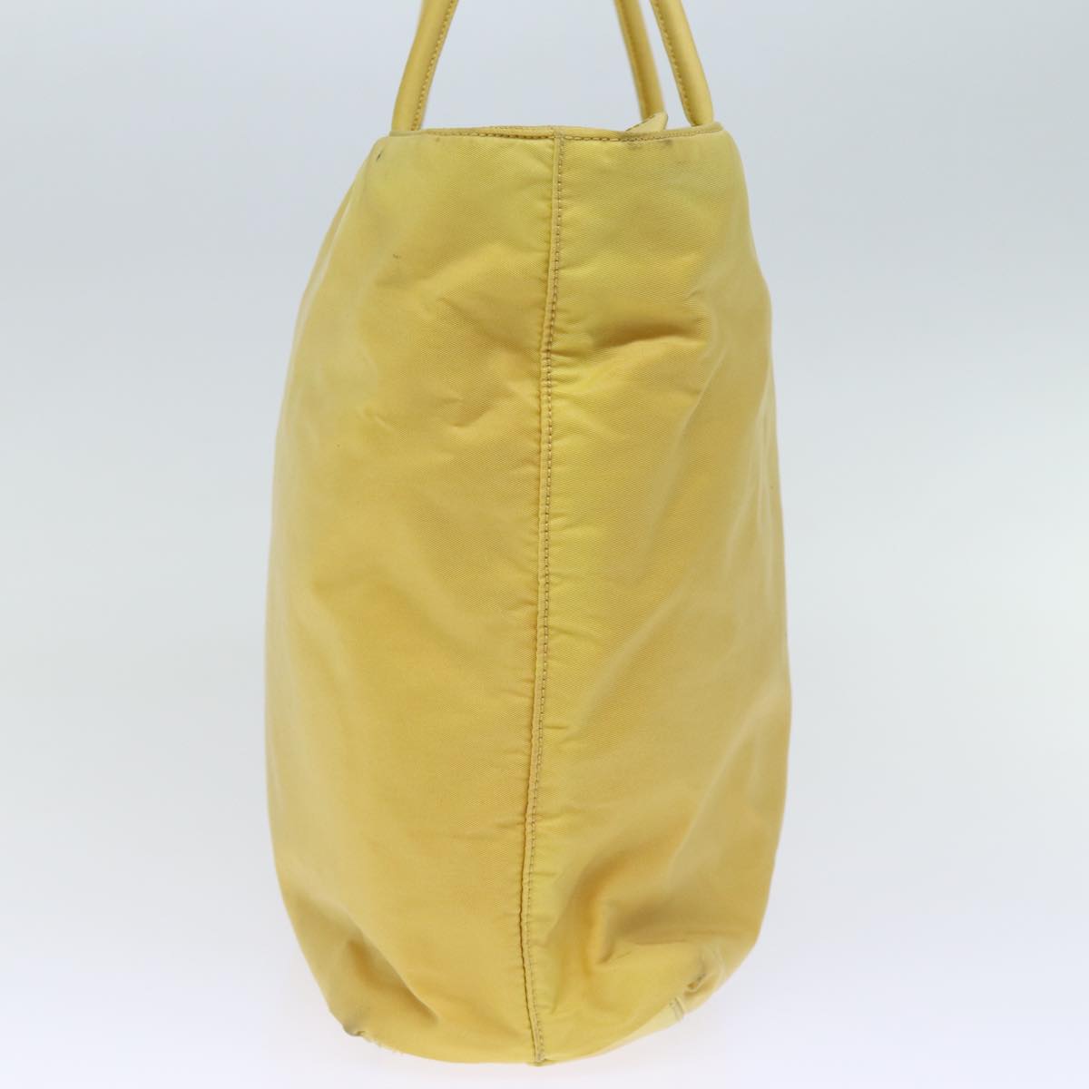 PRD Hand Bag Nylon Yellow Auth 72745