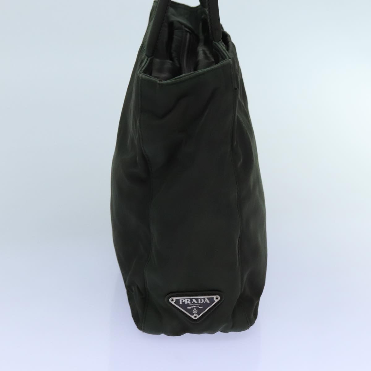 PRD Hand Bag Nylon Khaki Auth 72784