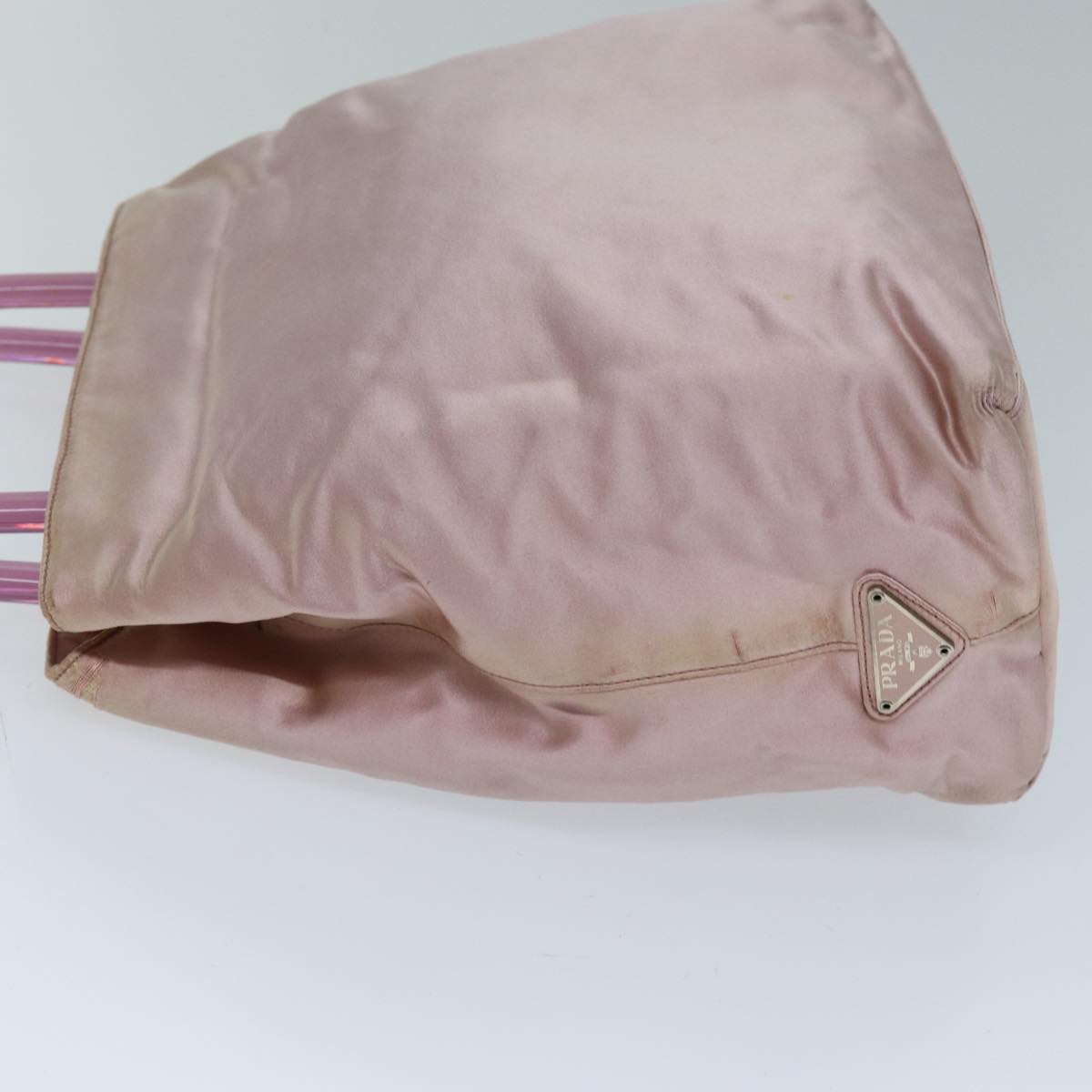 PRD Hand Bag Satin Pink Auth 73154