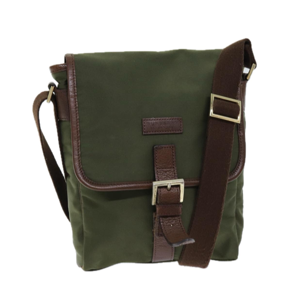 BBERRY Black label Shoulder Bag Nylon Khaki Auth 74255