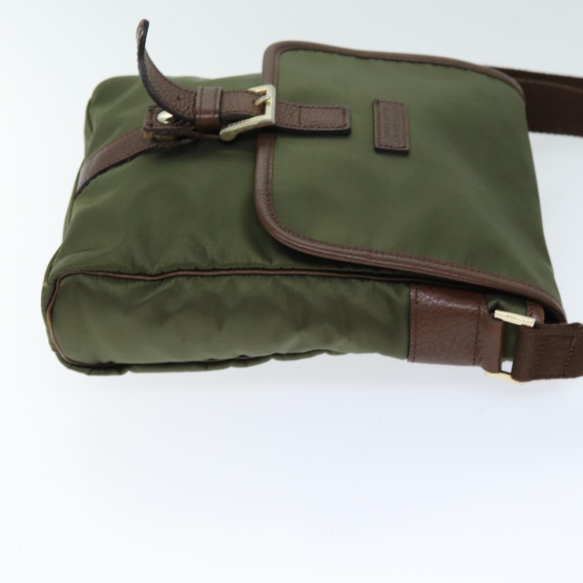 BBERRY Black label Shoulder Bag Nylon Khaki Auth 74255