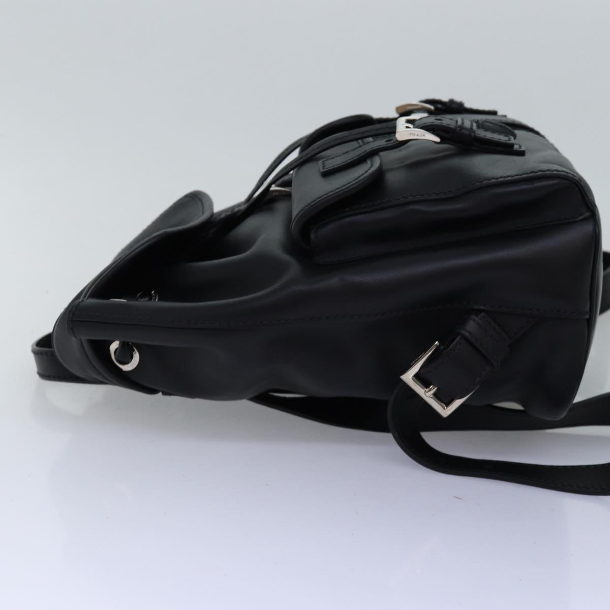 PRD Backpack Leather Black Auth 74278A