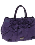 PRD Hand Bag Nylon Purple Auth 74403