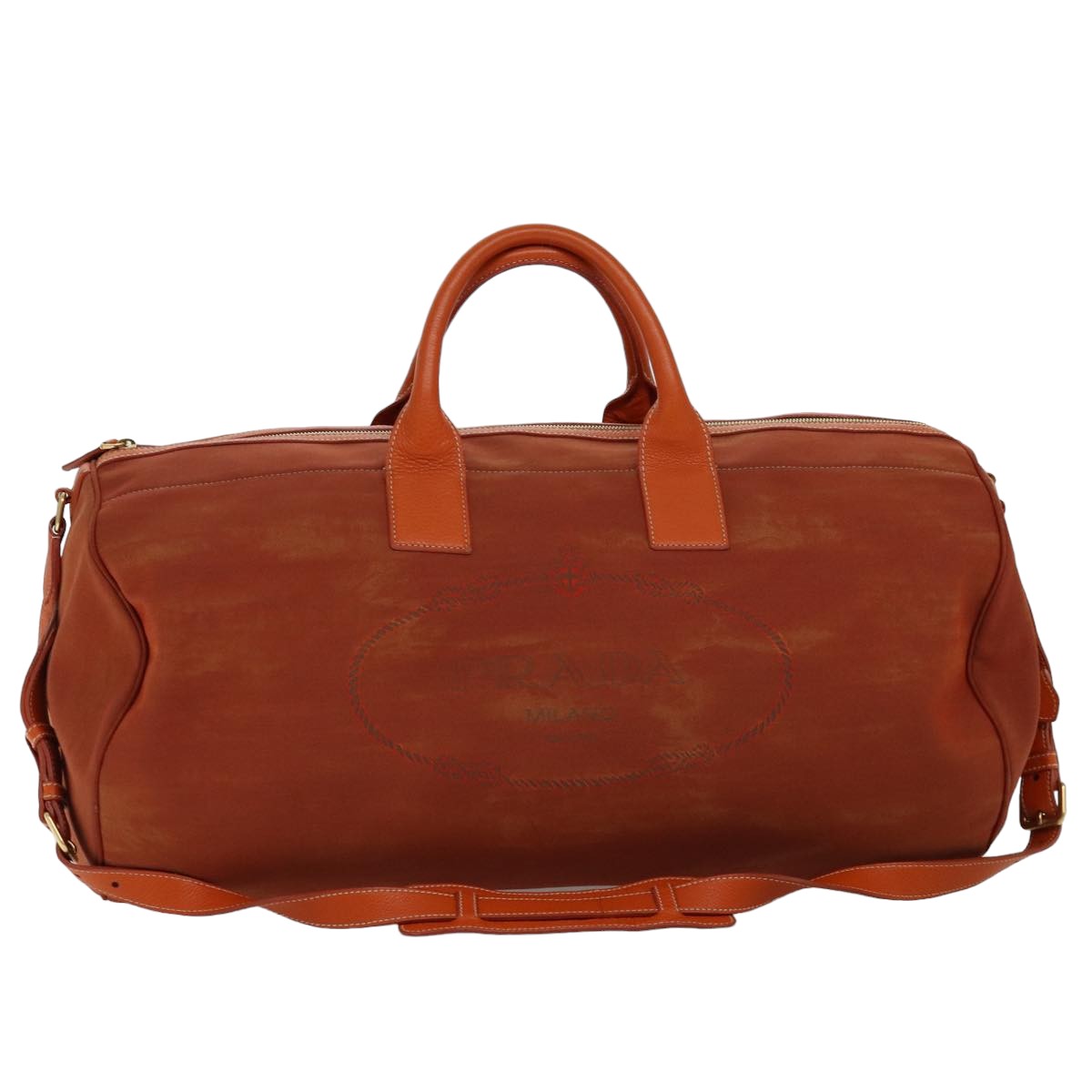 PRD Boston Bag Canvas 2way Orange Auth 74405