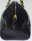 PRD Hand Bag Leather Navy Auth 74454