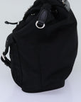 PRD Chain Shoulder Bag Nylon Black Auth 74455A