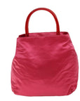 PRD Hand Bag Satin Pink Auth 74537