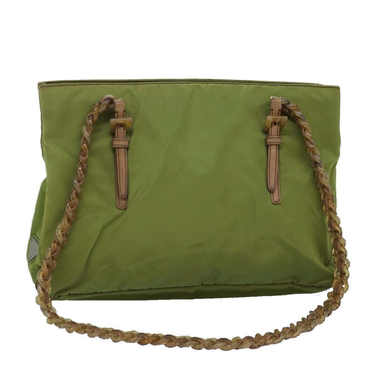 PRD Chain Tote Bag Nylon Khaki Auth 74538