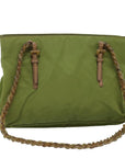 PRD Chain Tote Bag Nylon Khaki Auth 74538