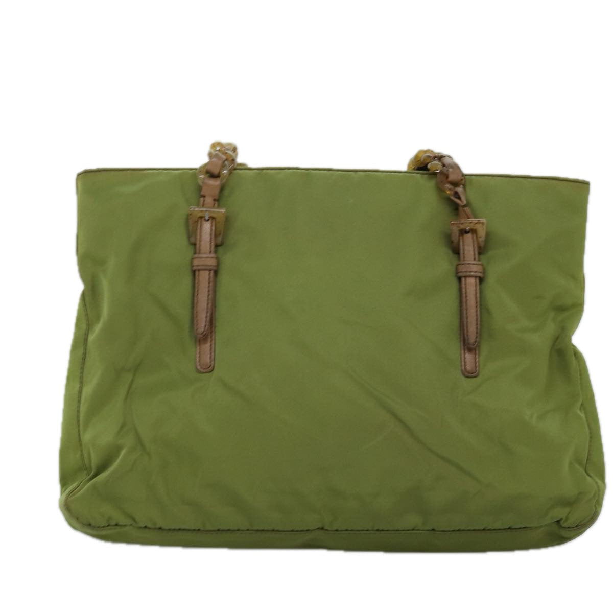 PRD Chain Tote Bag Nylon Khaki Auth 74538