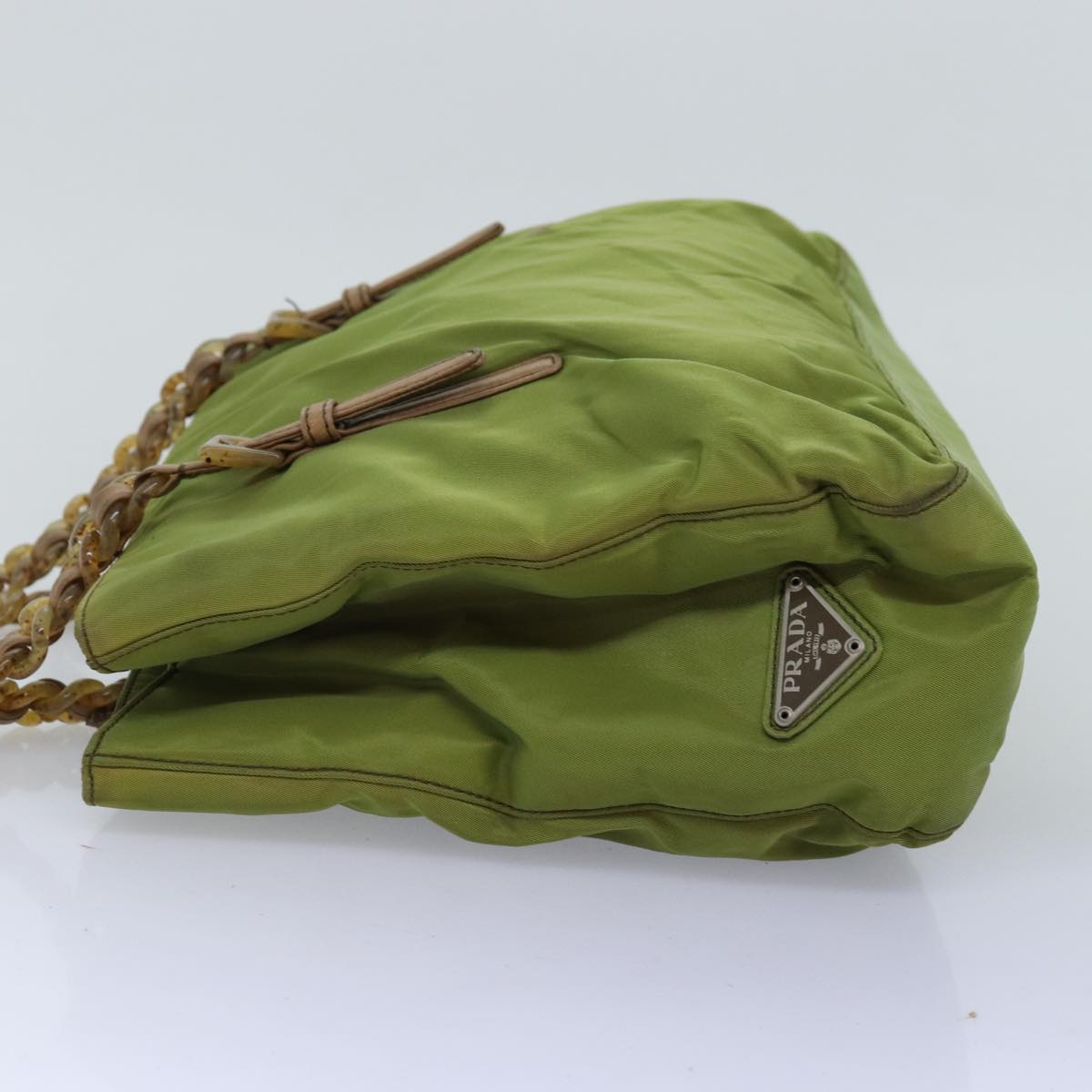 PRD Chain Tote Bag Nylon Khaki Auth 74538