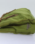 PRD Chain Tote Bag Nylon Khaki Auth 74538