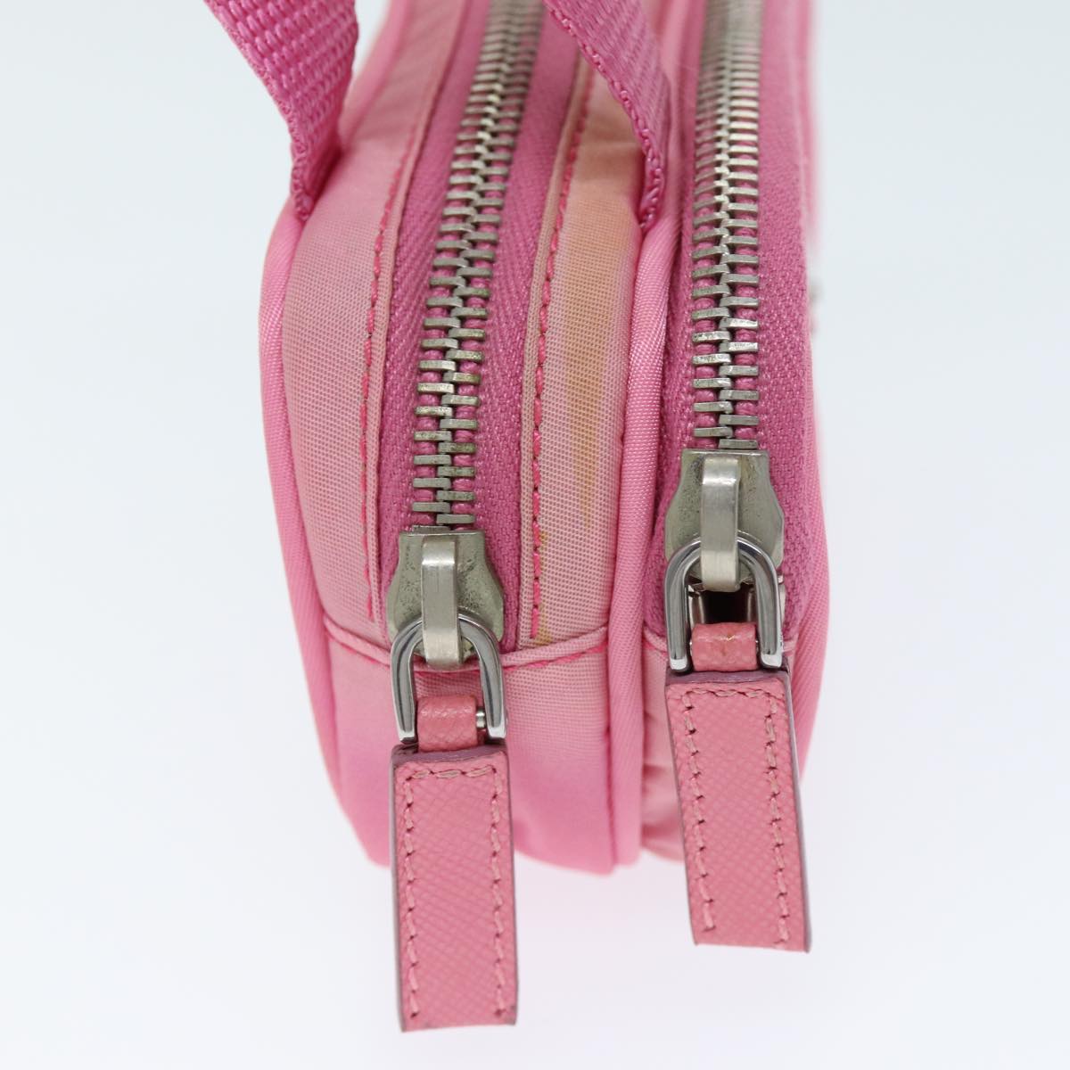 PRD Hand Bag Nylon Pink Auth 74569
