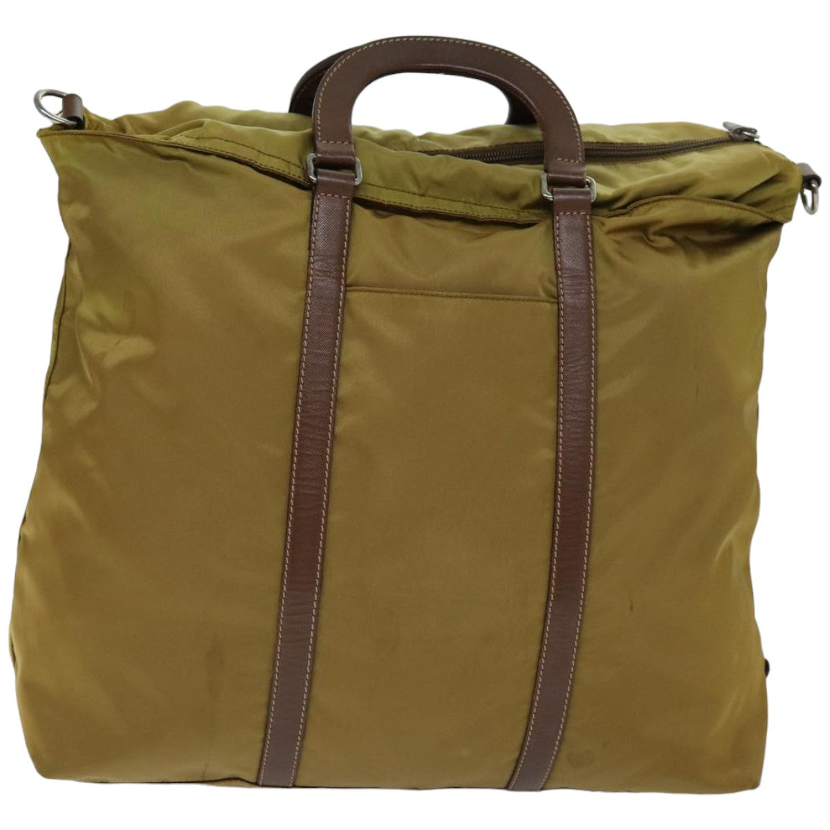 PRD Hand Bag Nylon 2way Brown Auth 74577