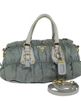 PRD Hand Bag Nylon 2way Green Auth 74635