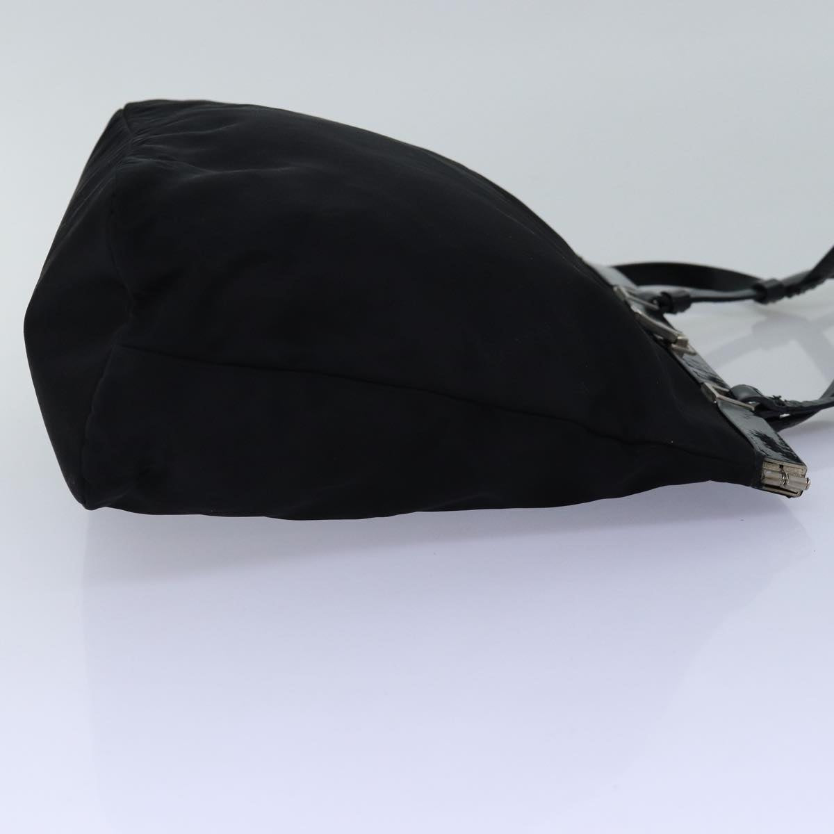 PRD Hand Bag Nylon Black Auth 74736