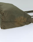 PRD Hand Bag Nylon Khaki Auth 74857
