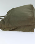 PRD Hand Bag Nylon Khaki Auth 74857