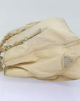 PRD Chain Shoulder Bag Nylon Beige Auth 74972