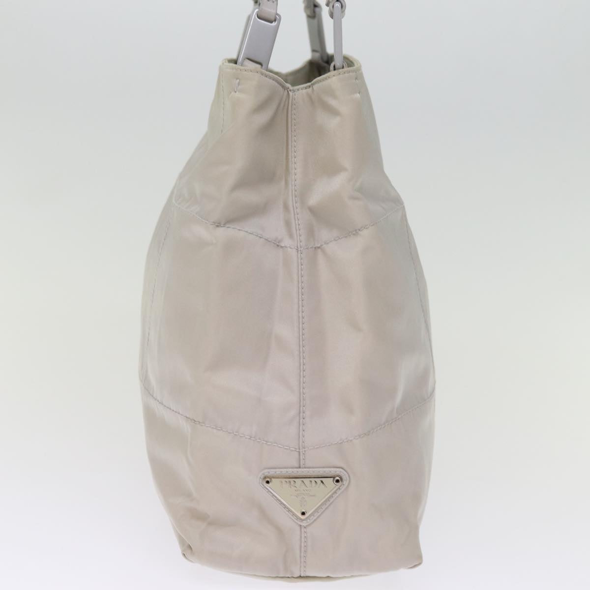 PRD Chain Shoulder Bag Nylon Gray Auth 74973
