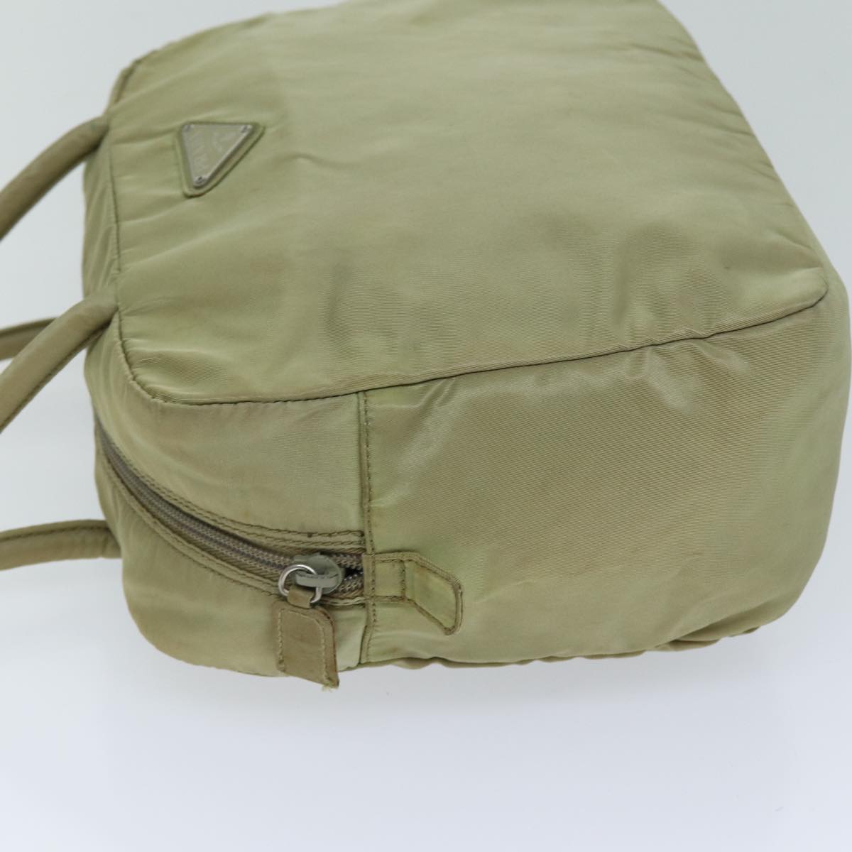 PRD Hand Bag Nylon Beige Auth 75637