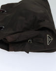 PRD Hand Bag Nylon Brown Auth 75646