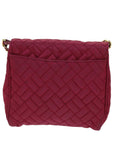 PRD Chain Shoulder Bag Nylon Pink Auth 75800