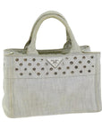 PRD Canapa PM Hand Bag Canvas White Auth 75821