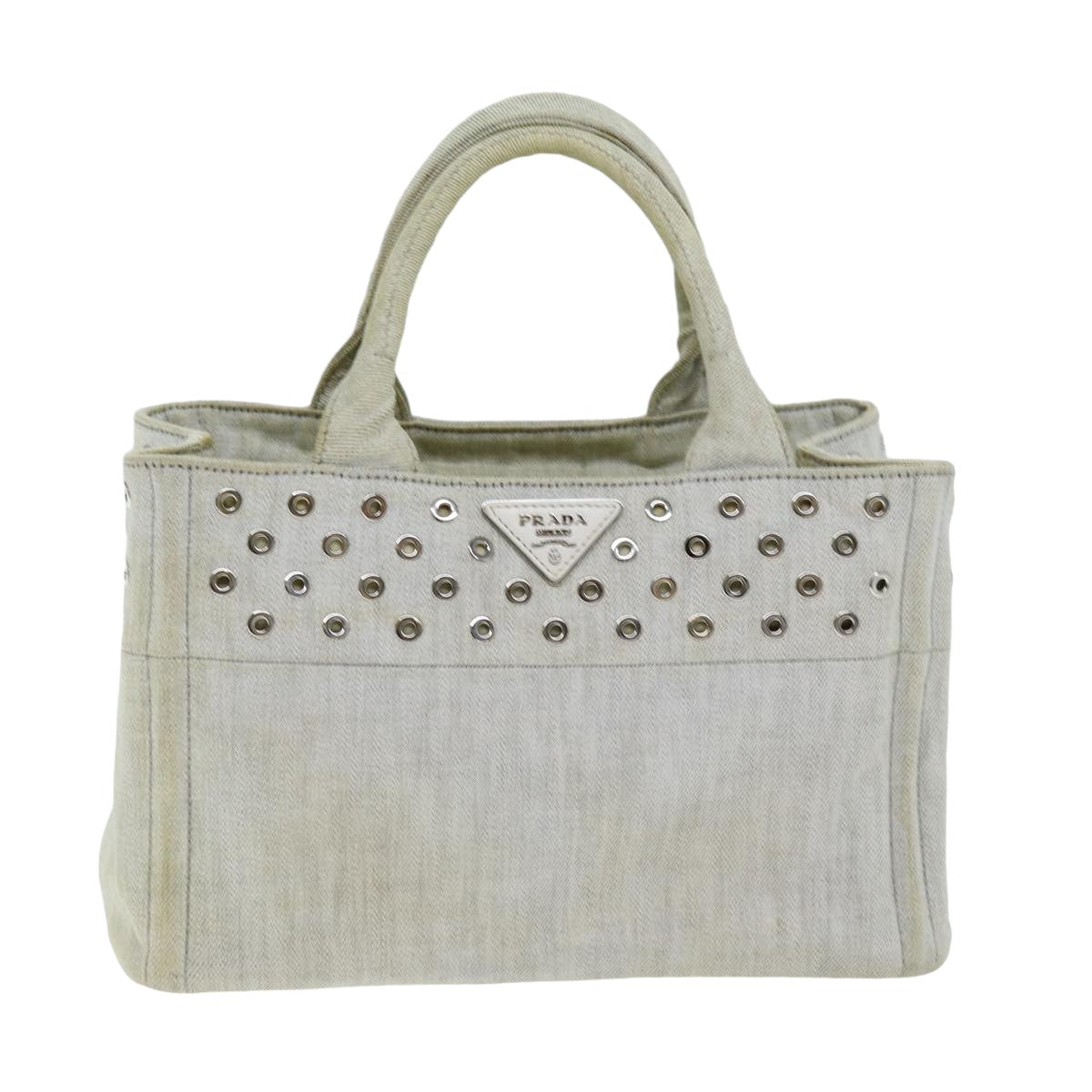 PRD Canapa PM Hand Bag Canvas White Auth 75821