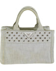 PRD Canapa PM Hand Bag Canvas White Auth 75821