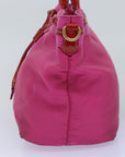 PRD Hand Bag Nylon Pink Red Auth 75823