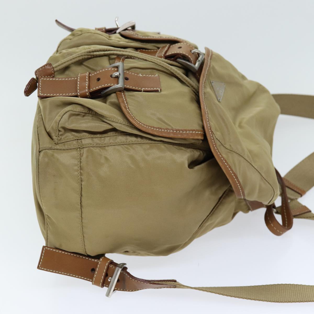 PRD Backpack Nylon Beige Auth 75828
