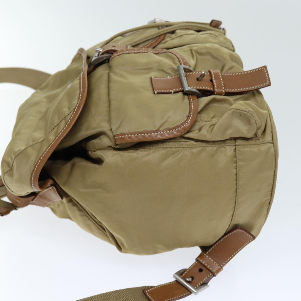 PRD Backpack Nylon Beige Auth 75828