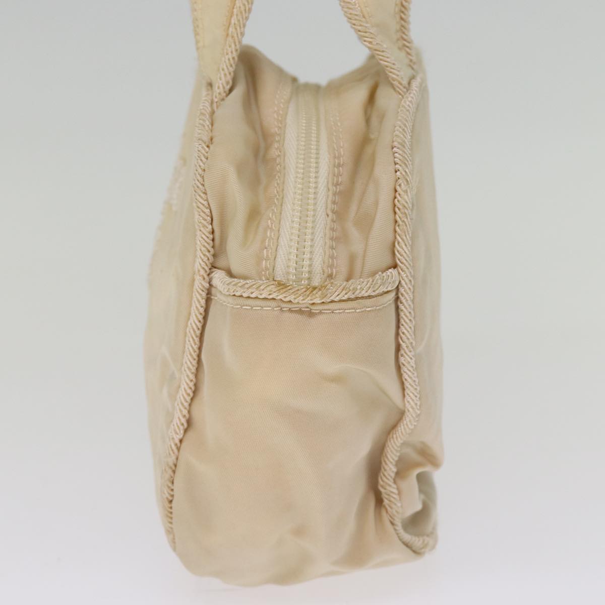 PRD Hand Bag Nylon Beige Auth 75889